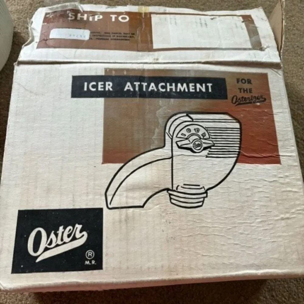 Oster Icer Attachment Model 434 For #10 Osterizer In Original Box